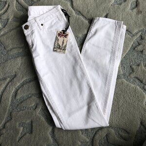 HUDSON JEANS NEW PKT SKINNY WHITE JEANS SZ 25 NWT